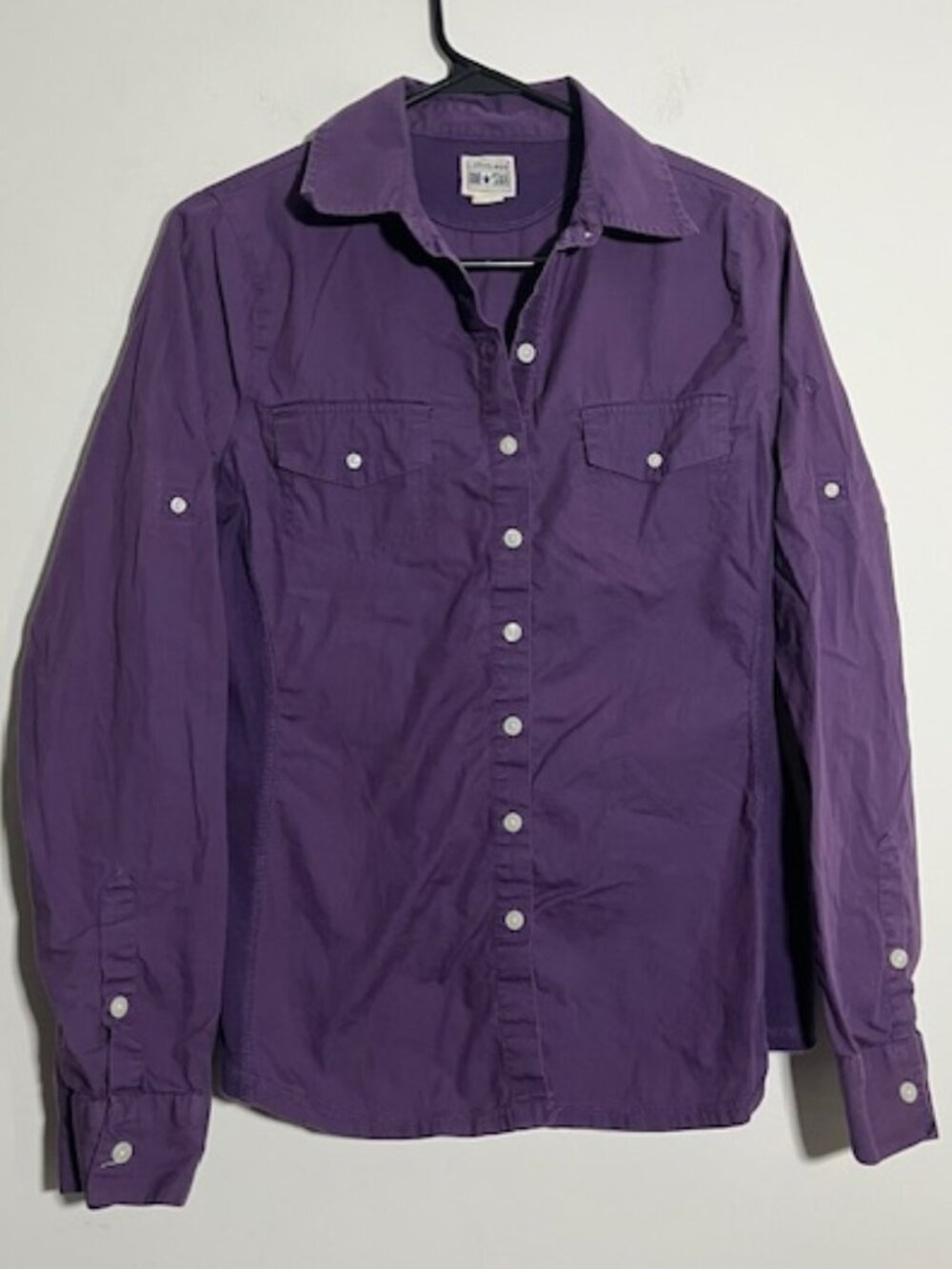 Converse One Star Purple Button Up Shirt Size Medium